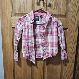 Kids Pink Plaid Shirt